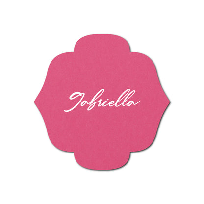 Individually Personalized Wedding Prints on Diecut Cardstock - Shape S116