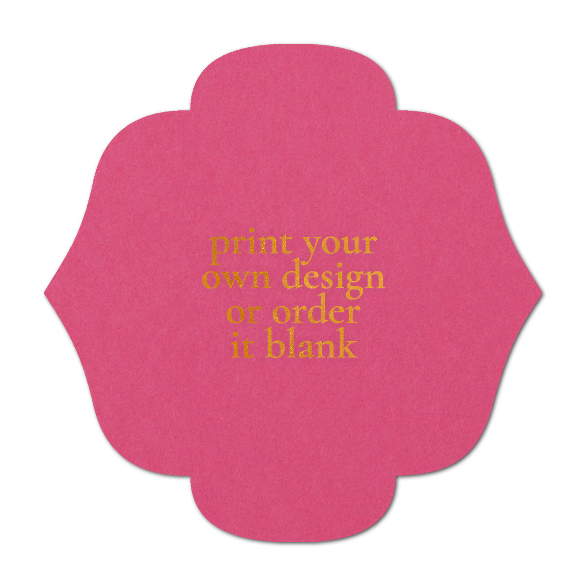 Custom Wedding Prints on Diecut Shaped Cardstock | Shape S116