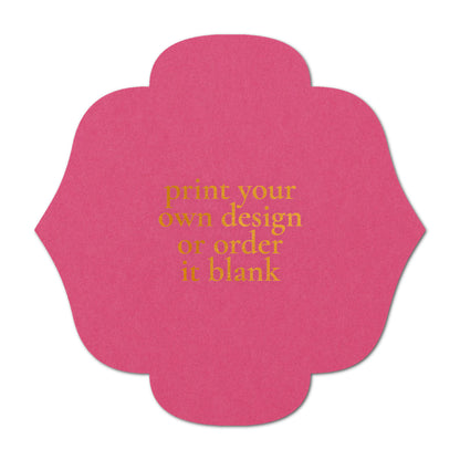 Custom Wedding Prints on Diecut Shaped Cardstock | Shape S116