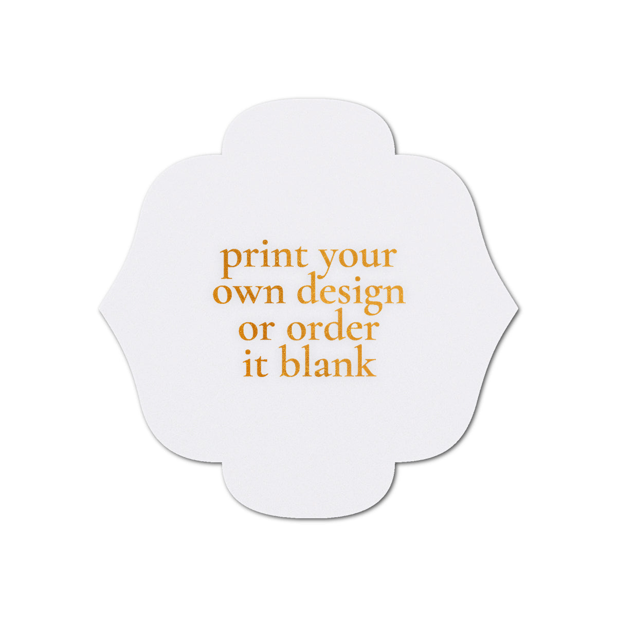 Custom Wedding Prints on Diecut Shaped Cardstock | Shape S116