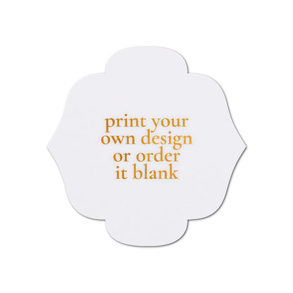 Custom Wedding Prints on Diecut Shaped Cardstock | Shape S116