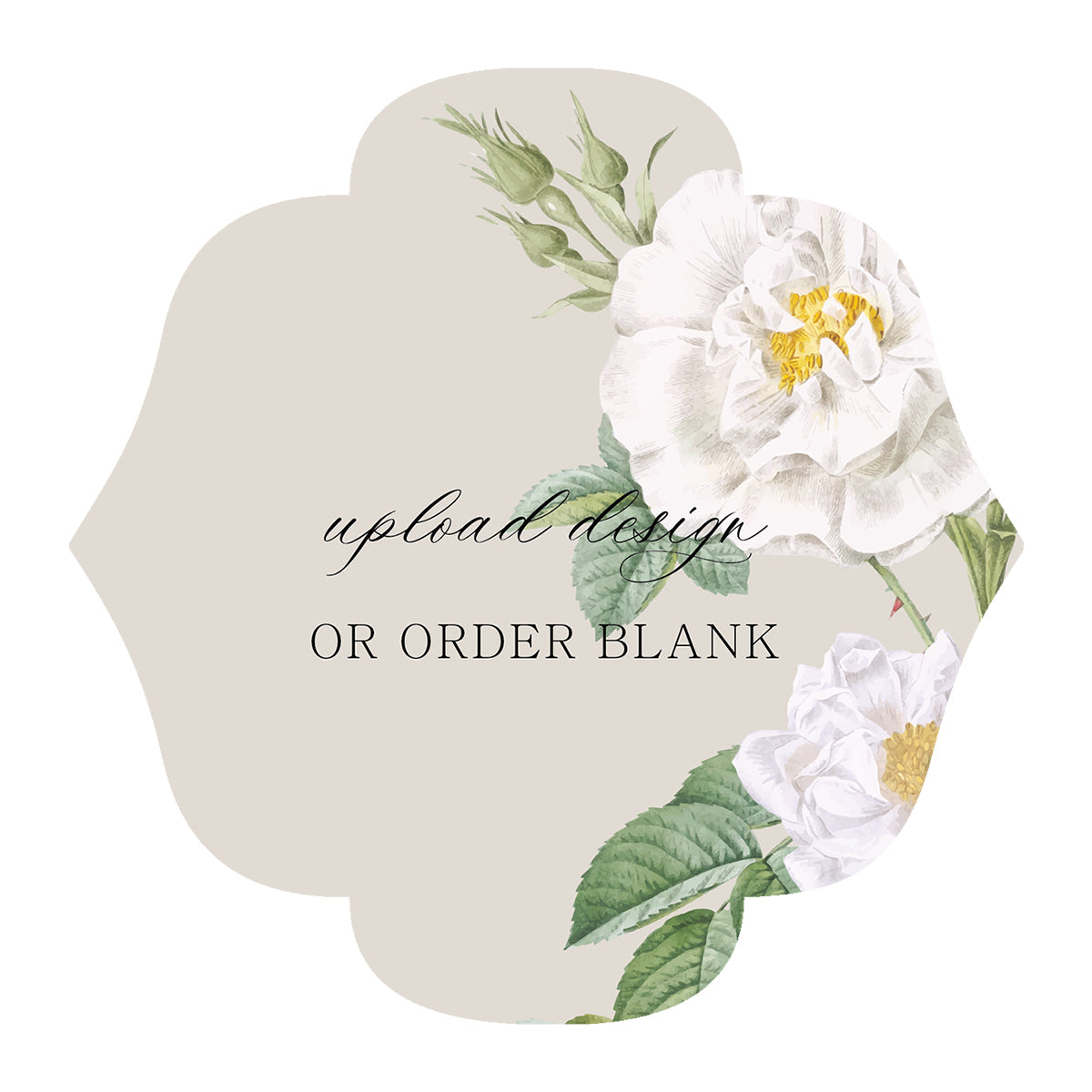Custom Wedding Prints on Diecut Shaped Cardstock | Shape S116