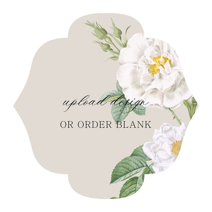 Custom Wedding Prints on Diecut Shaped Cardstock | Shape S116