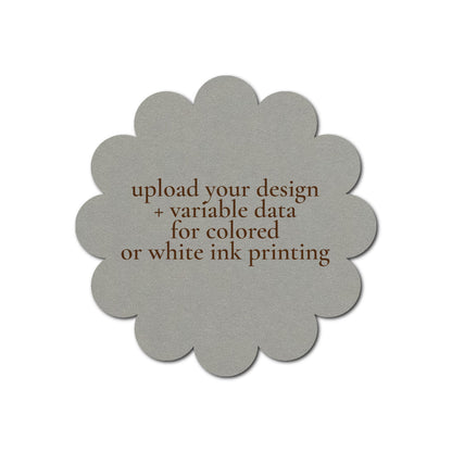 Individually Personalized Wedding Prints on Diecut Cardstock - Shape S117