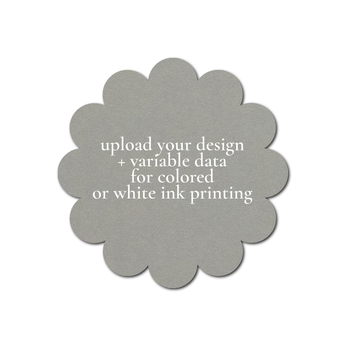 Individually Personalized Wedding Prints on Diecut Cardstock - Shape S117
