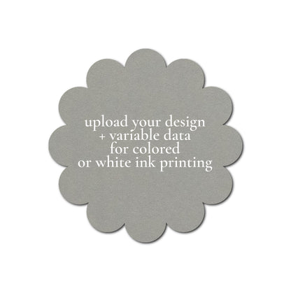 Individually Personalized Wedding Prints on Diecut Cardstock - Shape S117