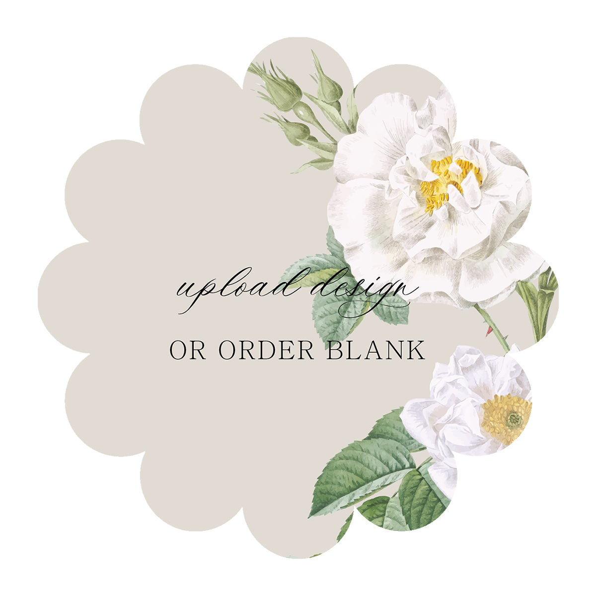 Custom Wedding Prints on Diecut Shaped Cardstock | Shape S117