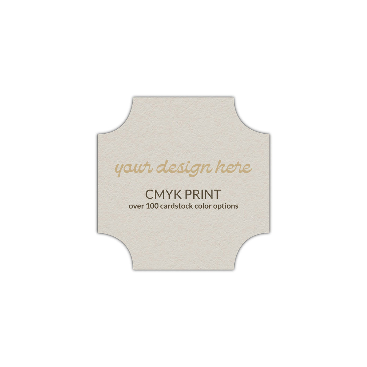 Shape S118 Diecut Card | CMYK Print | 5" x 5"