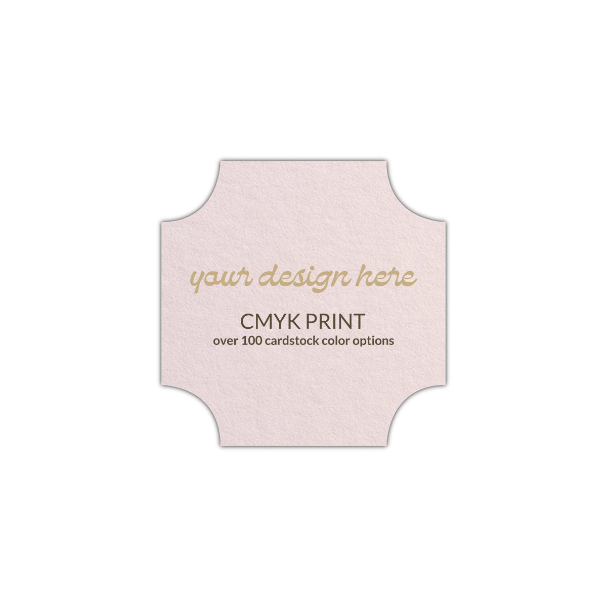 Shape S118 Diecut Card | CMYK Print | 4.75" x 4.75"