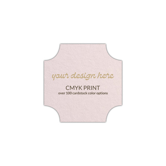 Shape S118 Diecut Card | CMYK Print | 2.25" x 2.25"
