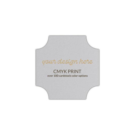 Shape S118 Diecut Card | CMYK Print | 2" x 2"