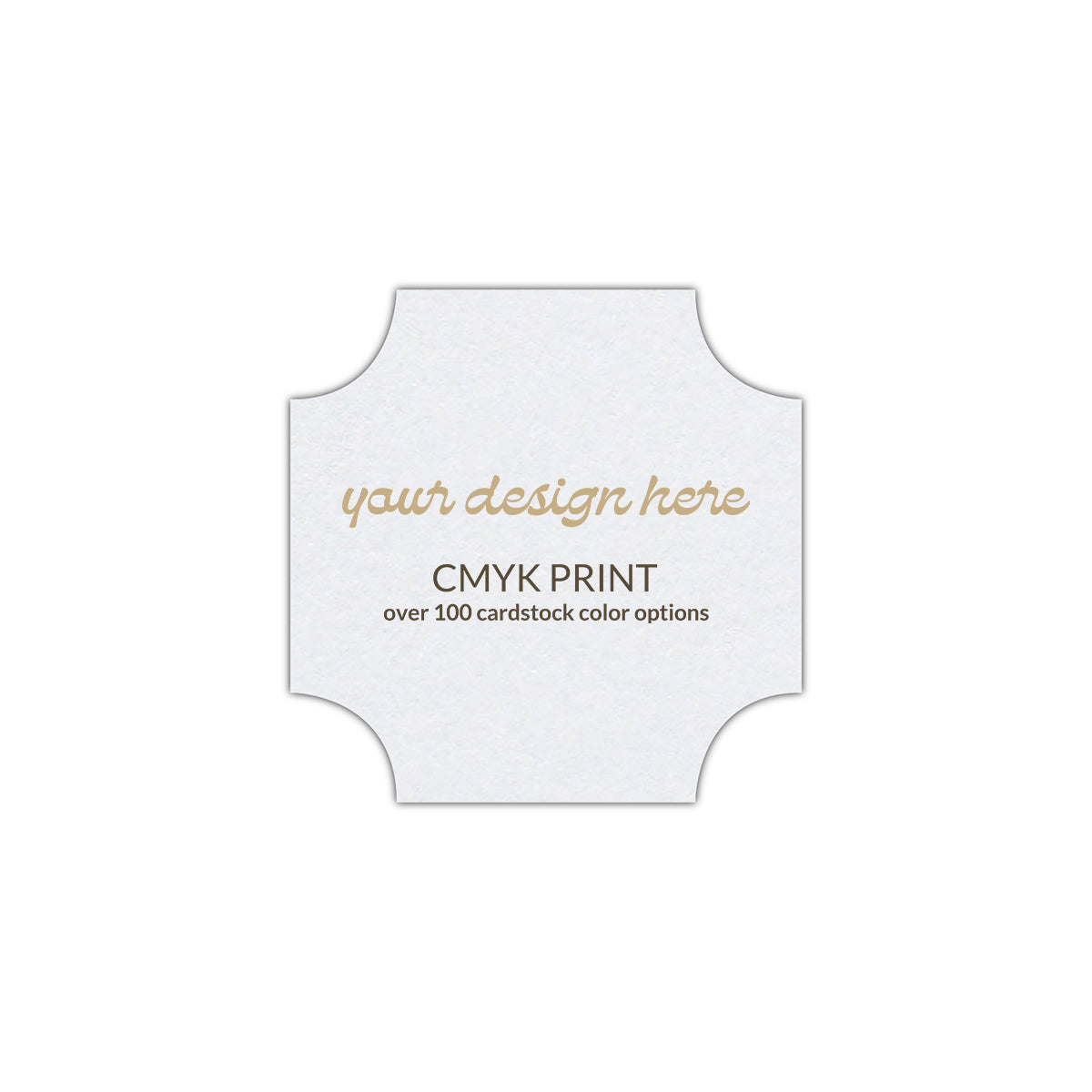 Shape S118 Diecut Card | CMYK Print | 7.75" x 7.75"