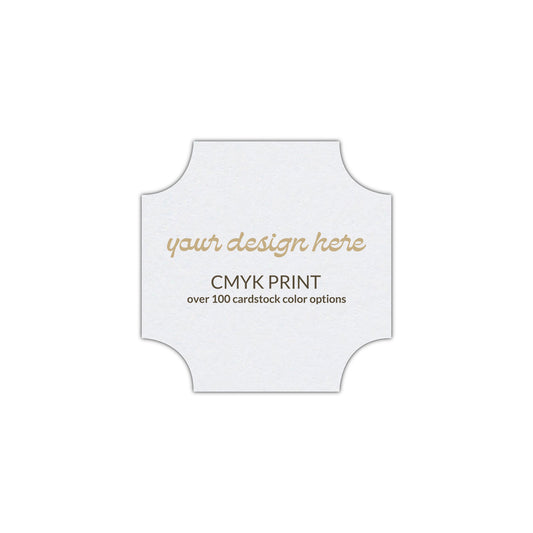 Shape S118 Diecut Card | CMYK Print | 2.75" x 2.75"