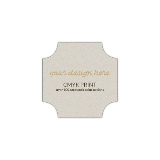 Shape S118 Diecut Card | CMYK Print | 2.5" x 2.5"