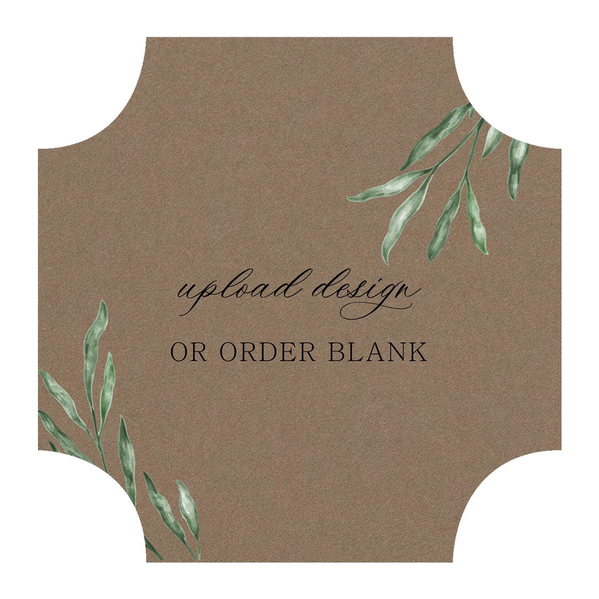 Custom Wedding Prints on Diecut Shaped Cardstock | Shape S118