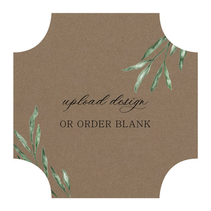 Custom Wedding Prints on Diecut Shaped Cardstock | Shape S118
