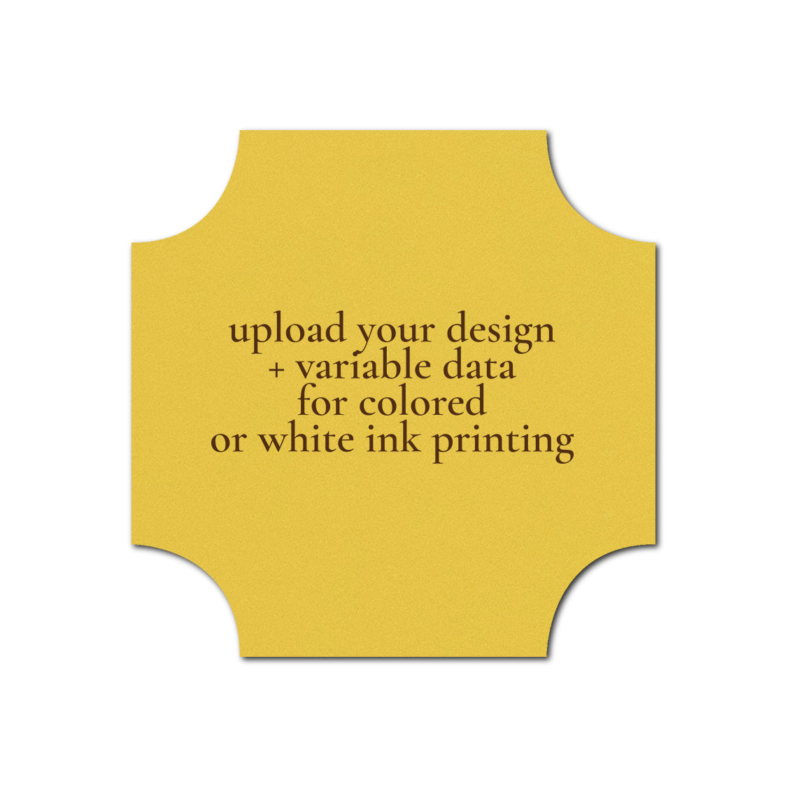 Individually Personalized Wedding Prints on Diecut Cardstock - Shape S118