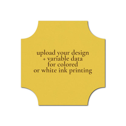 Individually Personalized Wedding Prints on Diecut Cardstock - Shape S118