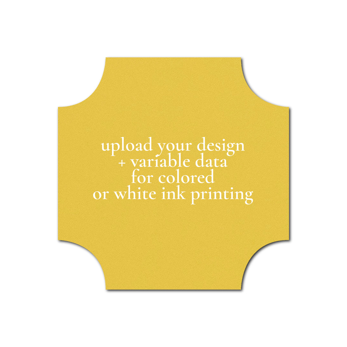 Individually Personalized Wedding Prints on Diecut Cardstock - Shape S118