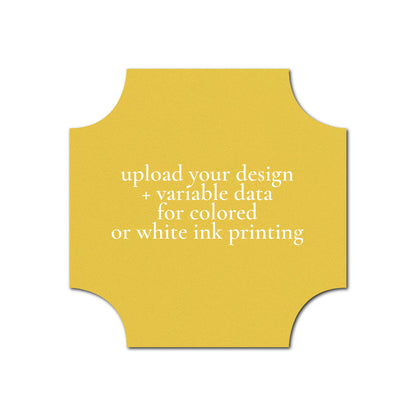 Individually Personalized Wedding Prints on Diecut Cardstock - Shape S118