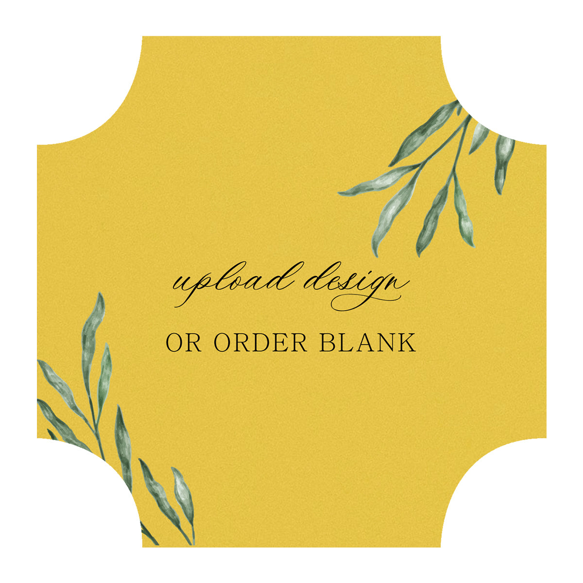 Custom Wedding Prints on Diecut Shaped Cardstock | Shape S118