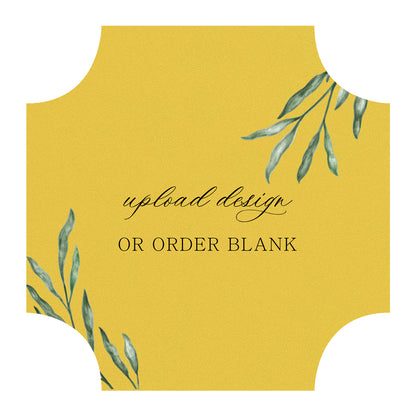 Custom Wedding Prints on Diecut Shaped Cardstock | Shape S118