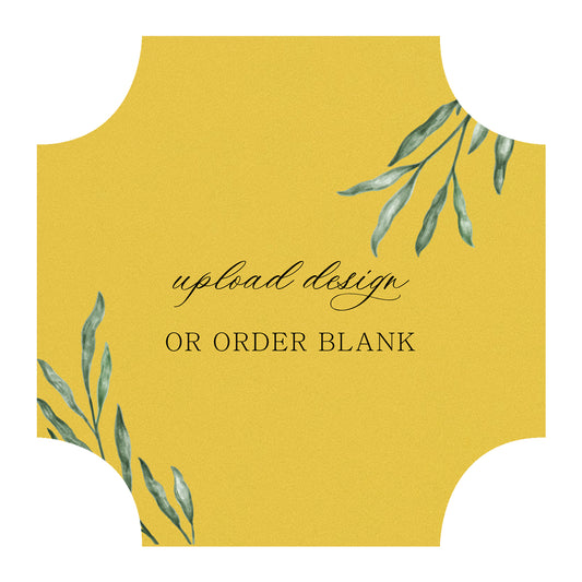 Custom Wedding Prints on Diecut Shaped Cardstock | Shape S118