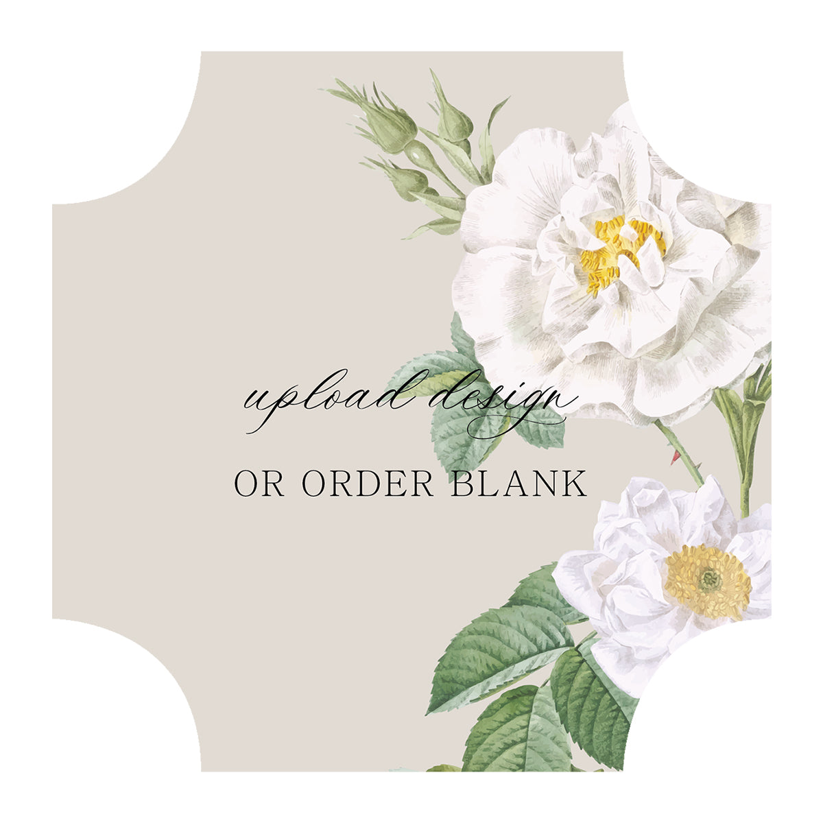 Custom Wedding Prints on Diecut Shaped Cardstock | Shape S118