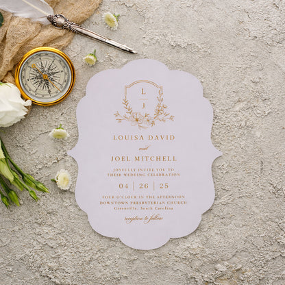 Personalized Wedding Cards | Fully Custom Print | Signature Shape S11