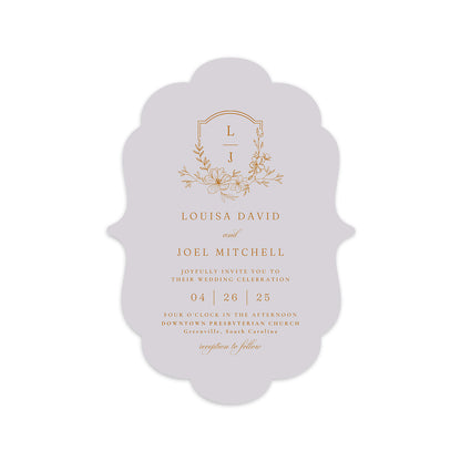 Personalized Wedding Cards | Fully Custom Print | Signature Shape S11