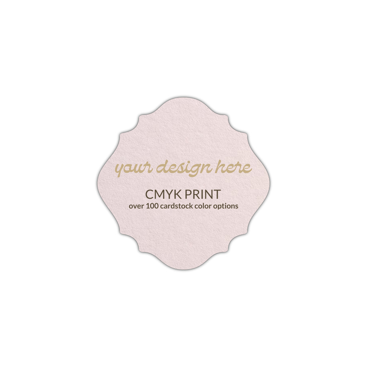 Shape S13 Diecut Card | CMYK Print | 6" x 6"