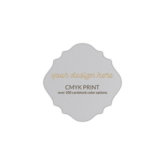 Shape S13 Diecut Card | CMYK Print | 2" x 2"