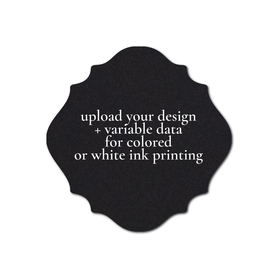 Individually Personalized Wedding Prints on Diecut Cardstock - Shape S13