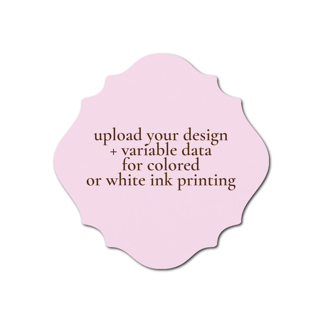 Individually Personalized Wedding Prints on Diecut Cardstock - Shape S13