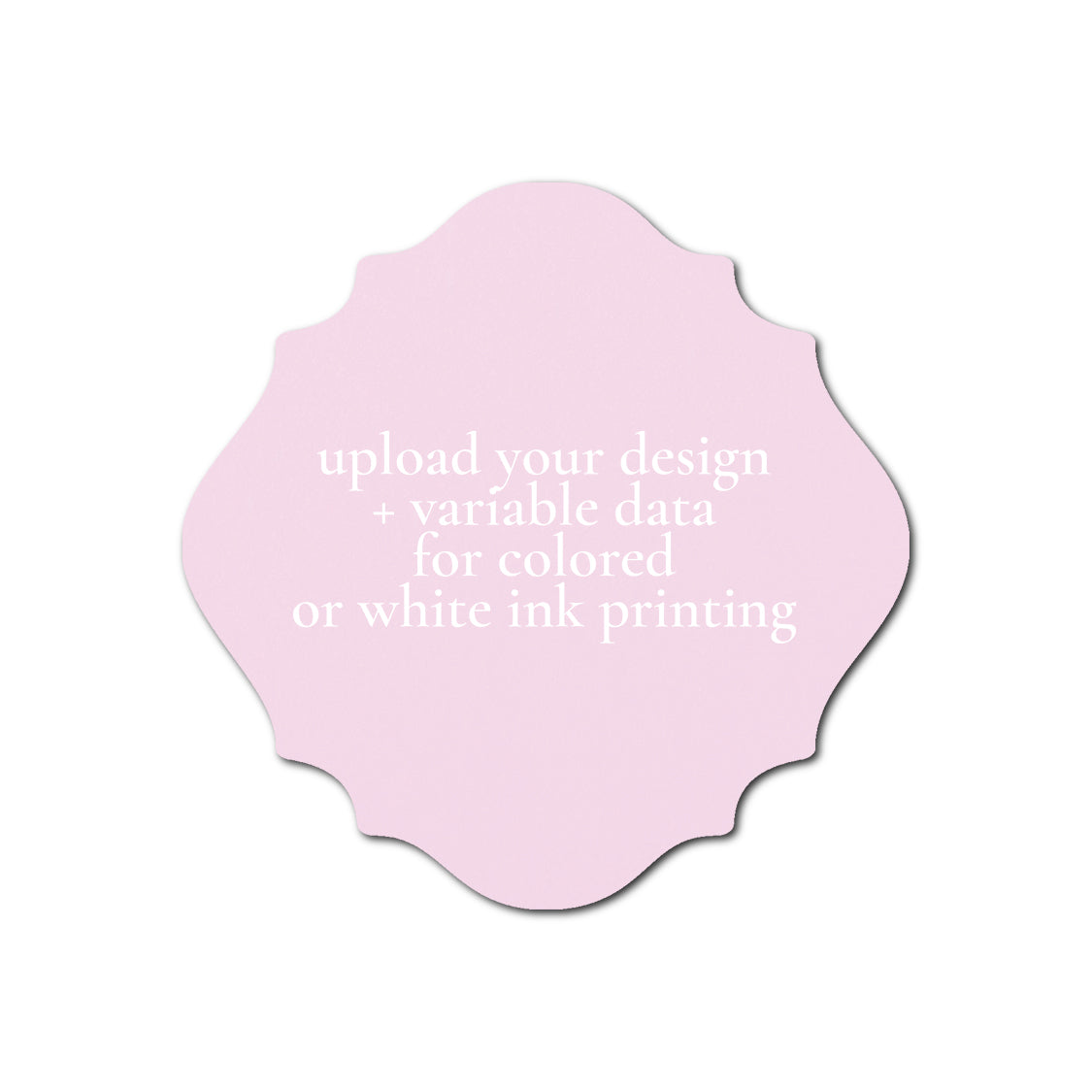 Individually Personalized Wedding Prints on Diecut Cardstock - Shape S13