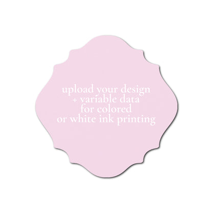 Individually Personalized Wedding Prints on Diecut Cardstock - Shape S13