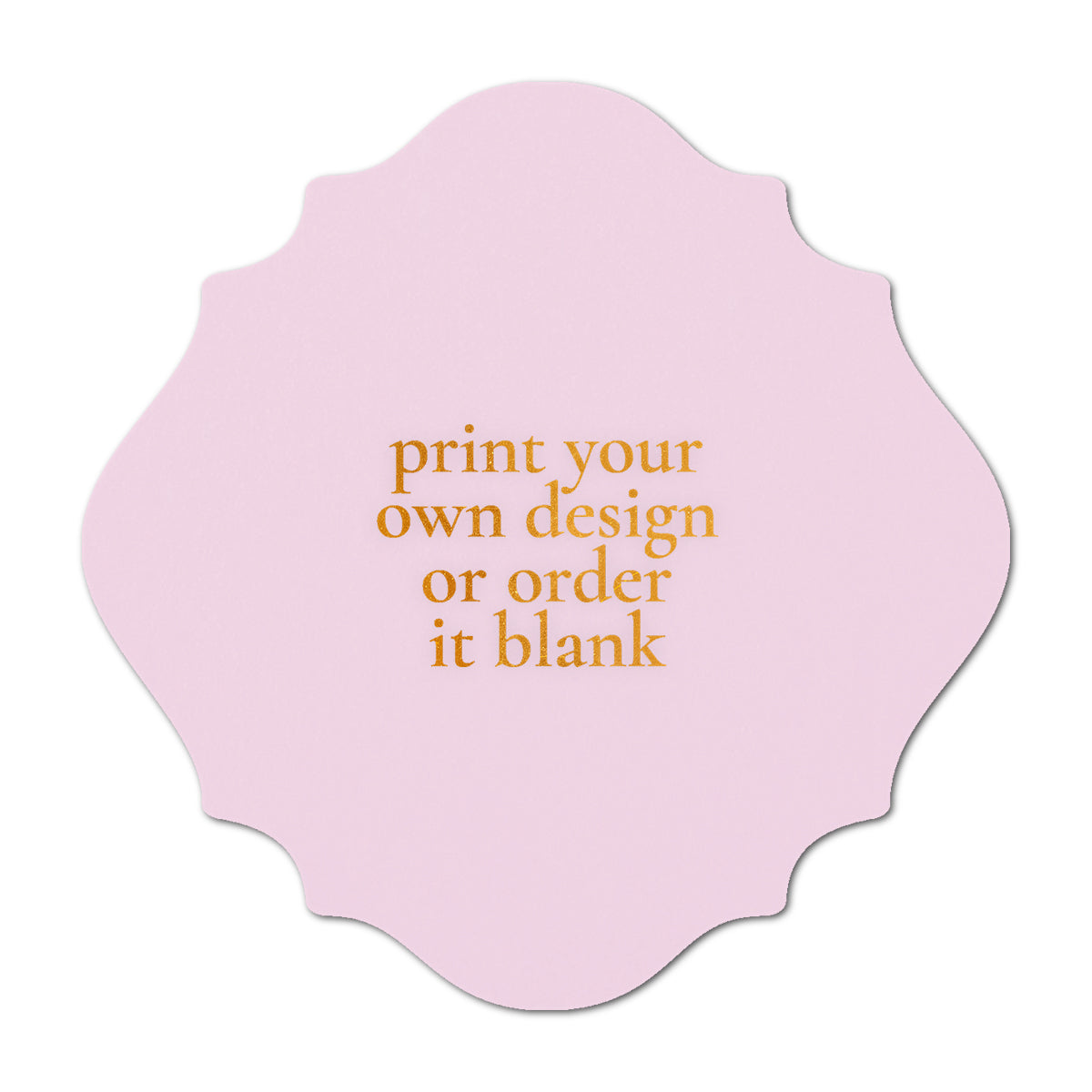 Custom Wedding Prints on Diecut Shaped Cardstock | Shape S13