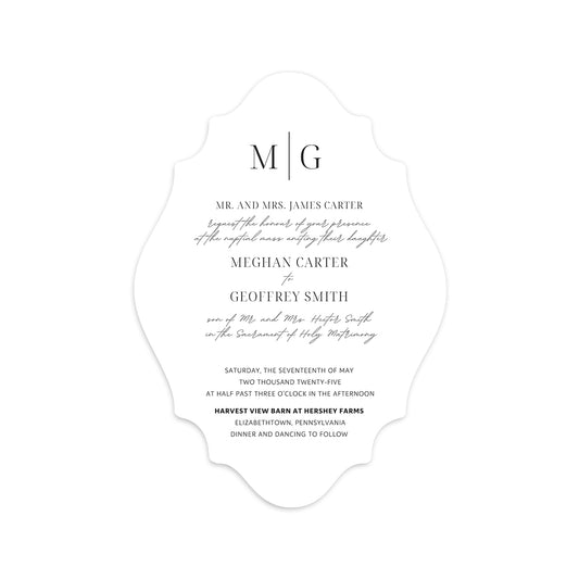Personalized Wedding Cards | Fully Custom Print | Signature Shape S13