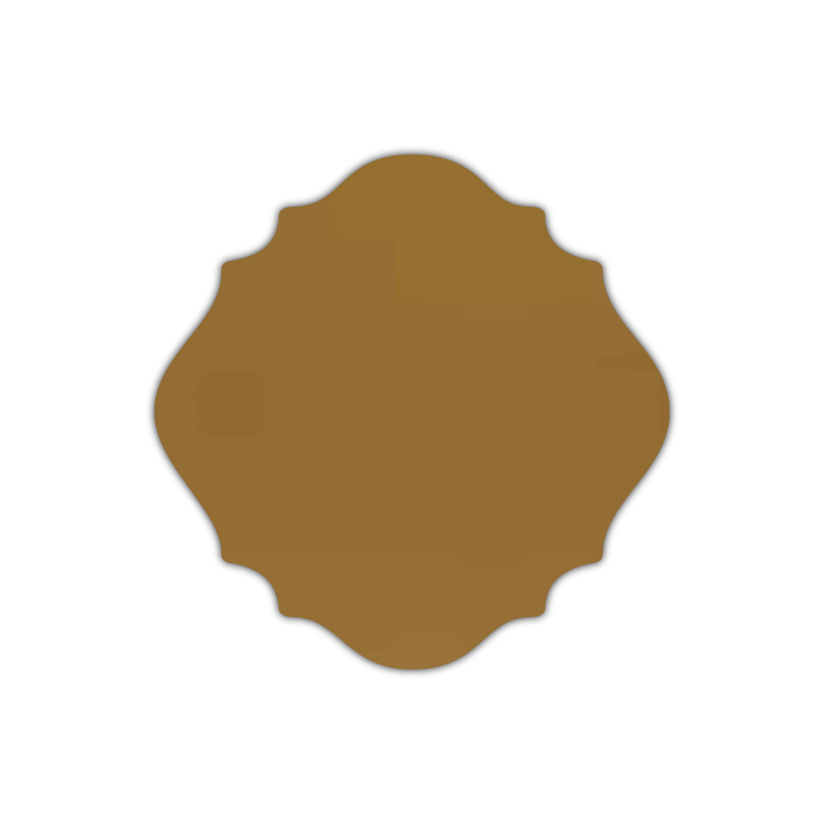 CMYK Print on Shimmer Antique Gold Cardstock | Shape S13 | 2.5" x 2.5"