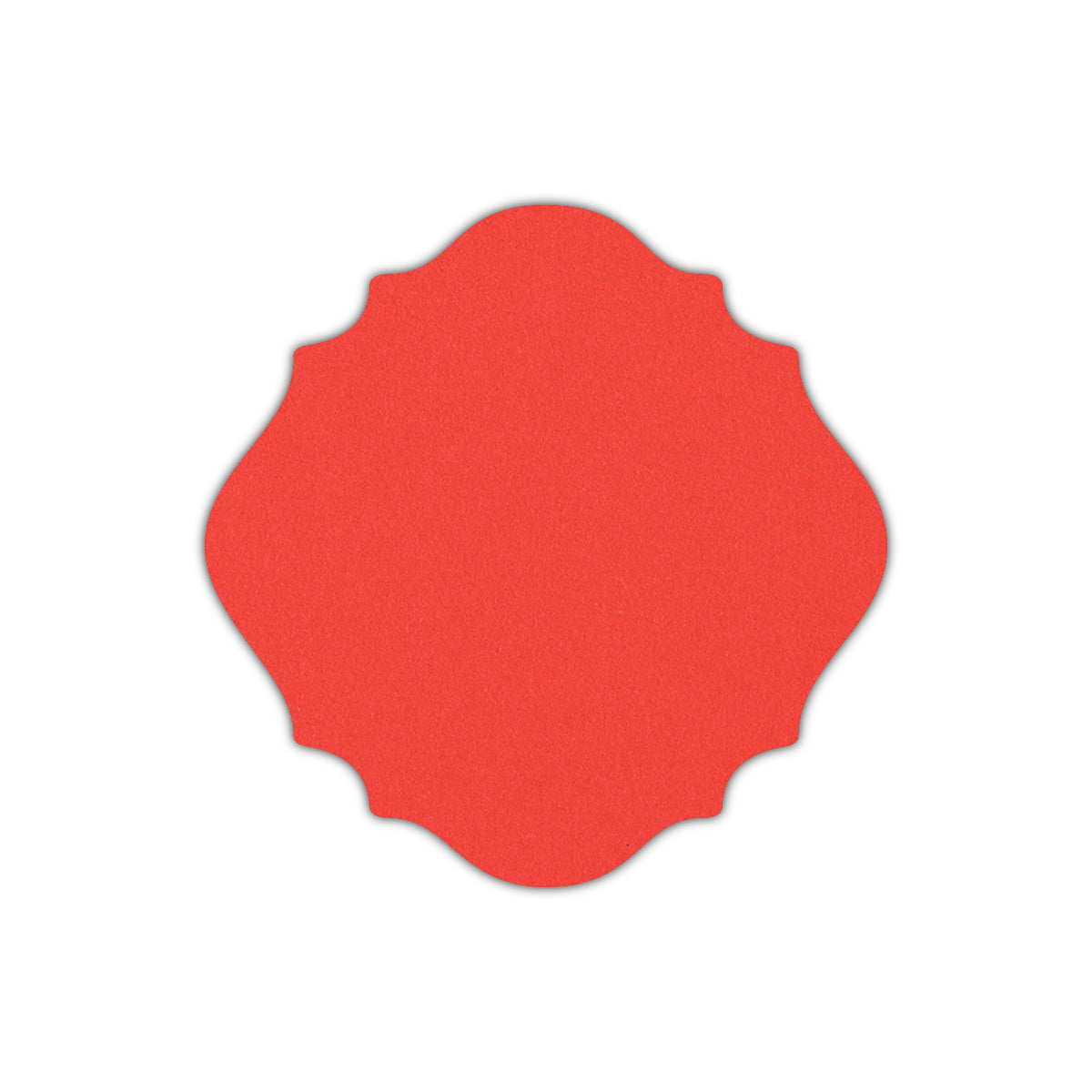CMYK Print on Bright Red Cardstock | Shape S13 | 7" x 7"