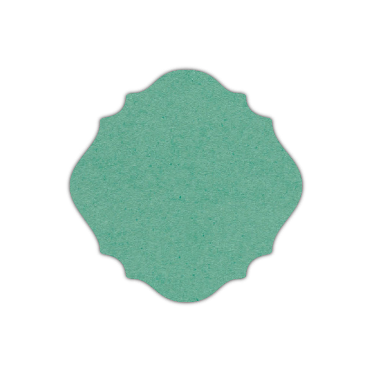 CMYK Print on Caribbean Blue Cardstock | Shape S13 | 2" x 2"