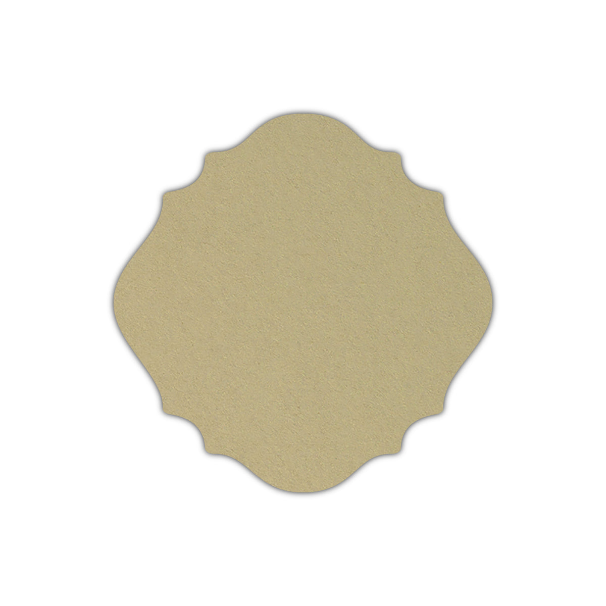 CMYK Print on Shimmer Champagne Cardstock | Shape S13 | 3.25" x 3.25"