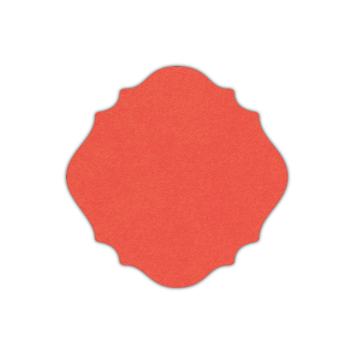 CMYK Print on Coral Cardstock | Shape S13 | 2.25" x 2.25"