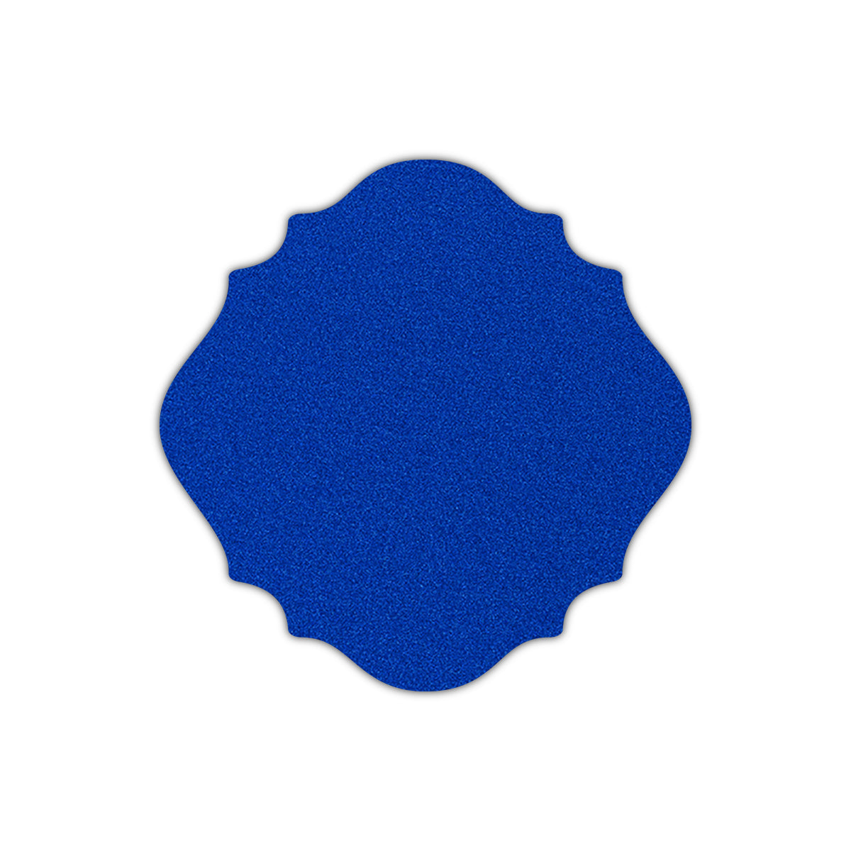 CMYK Print on Shimmer Electric Blue Cardstock | Shape S13 | 4" x 4"
