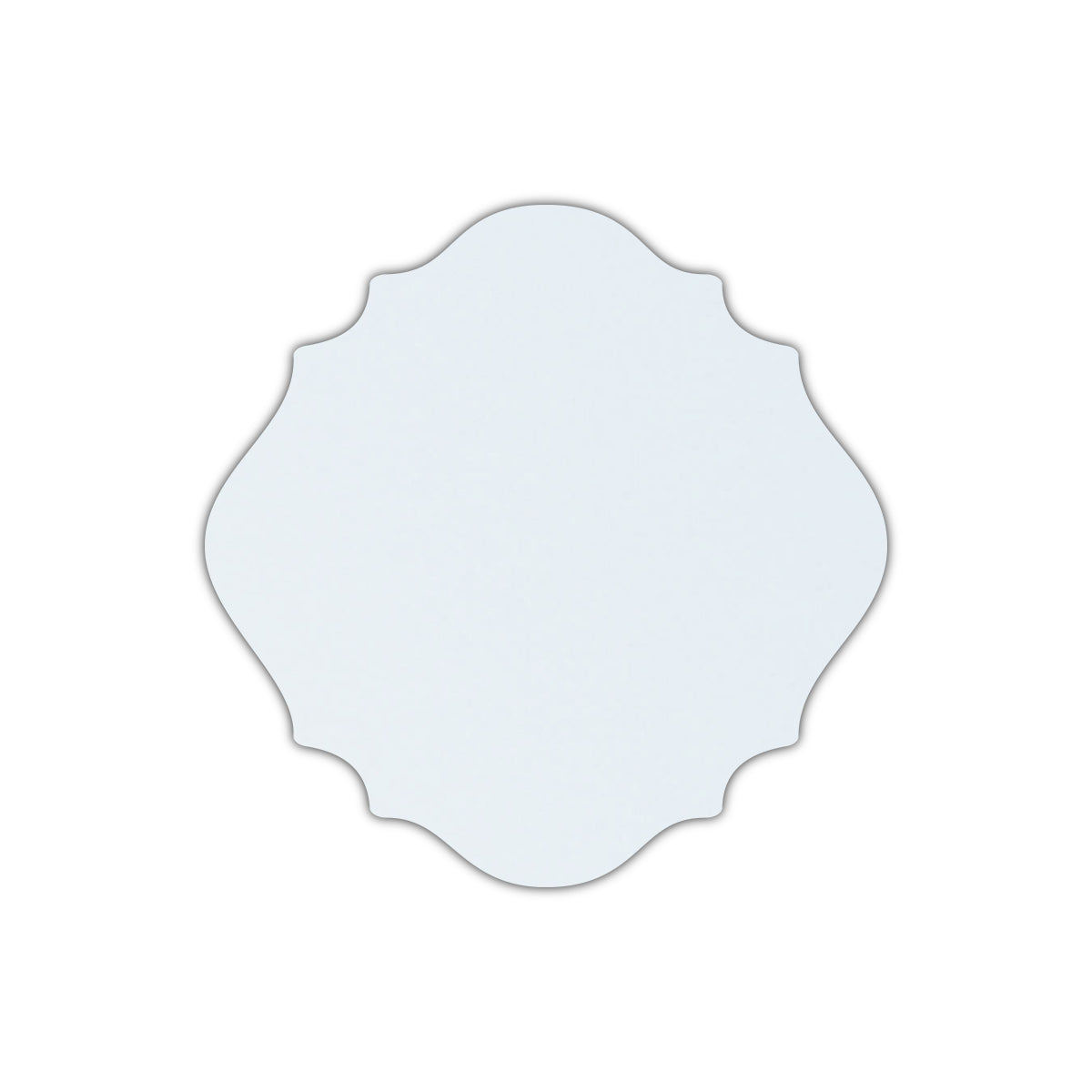 CMYK Print on Shimmer Ice Silver Cardstock | Shape S13 | 2.75" x 2.75"