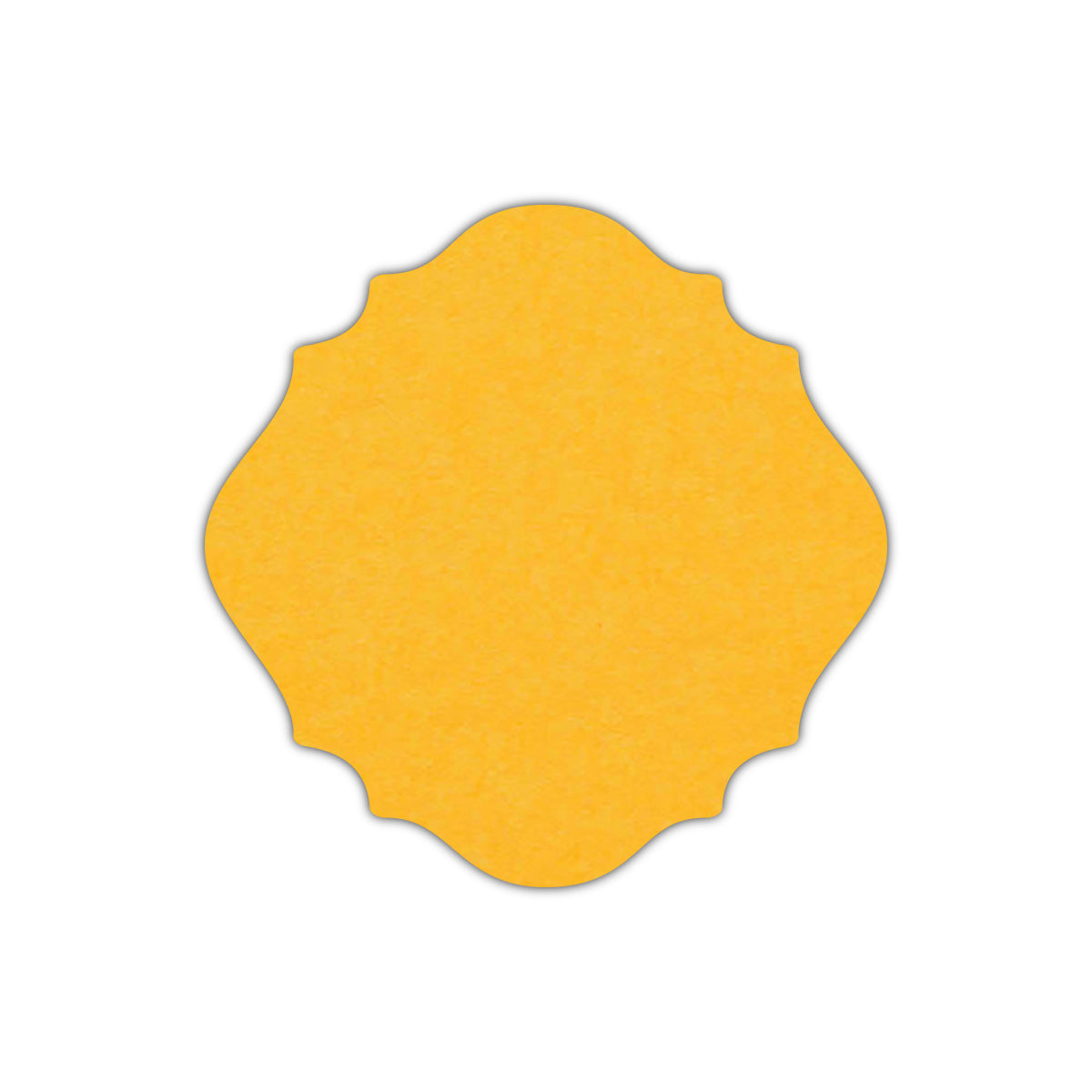 CMYK Print on Indian Yellow Cardstock | Shape S13 | 2.75" x 2.75"