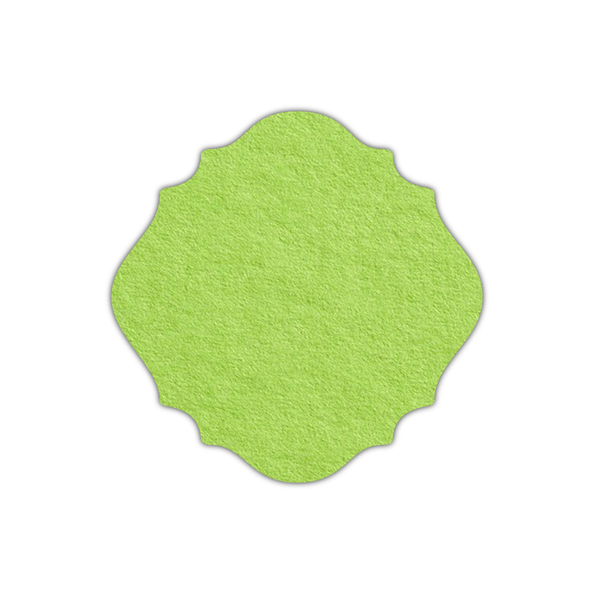 CMYK Print on Leaf Green Cardstock | Shape S13 | 7" x 7"