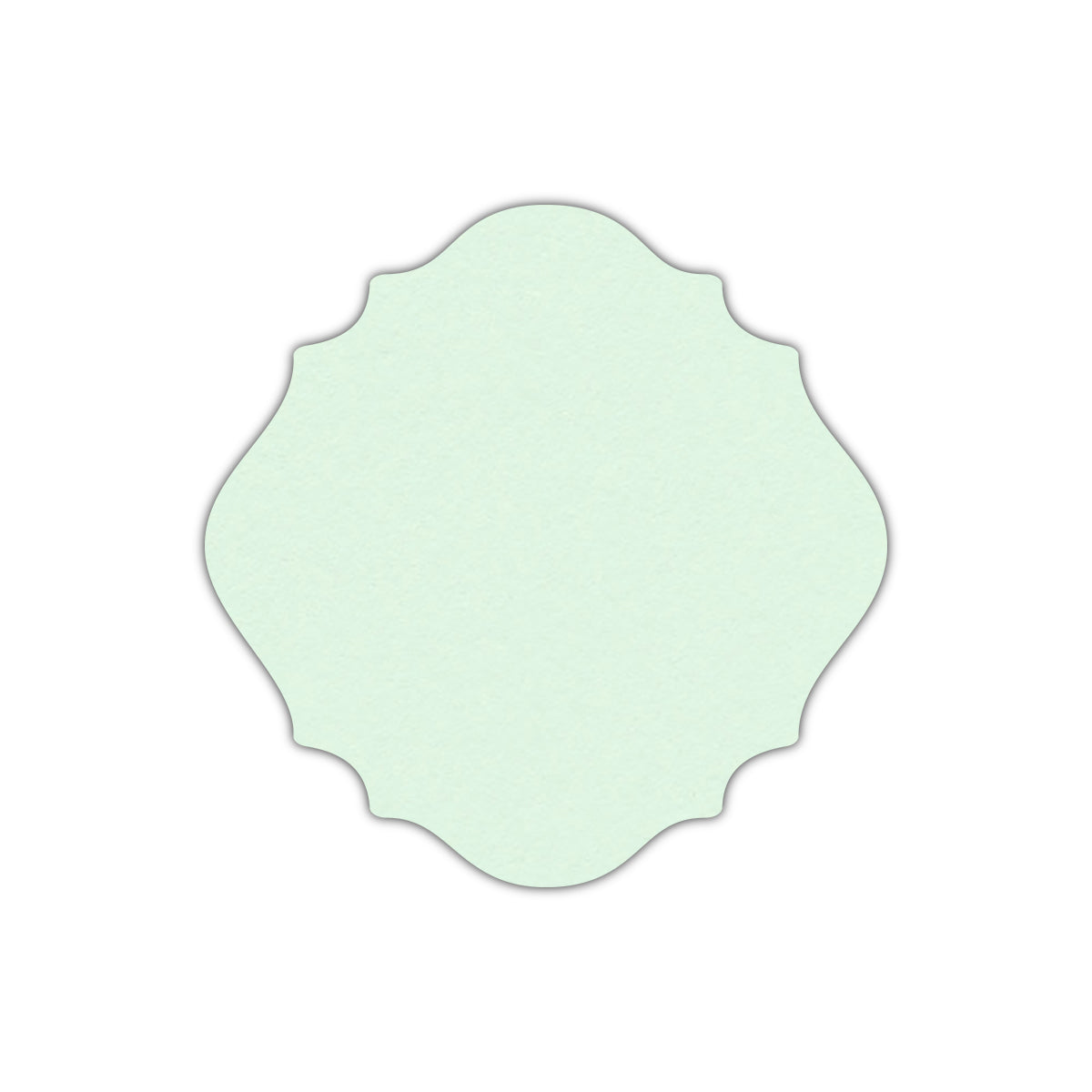 CMYK Print on Pastel Green Cardstock | Shape S13 | 6" x 6"