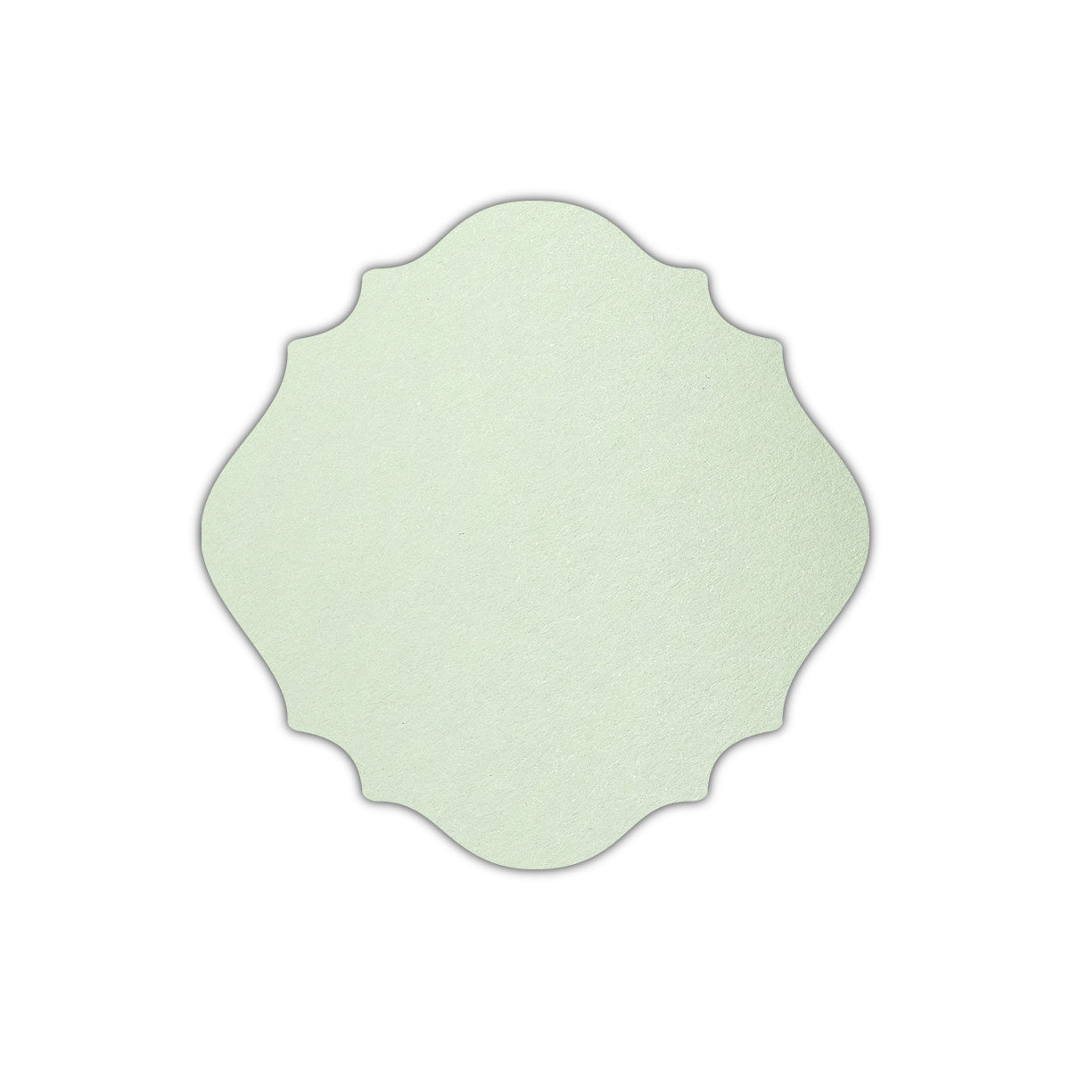 CMYK Print on Pistachio Cardstock | Shape S13 | 4.75" x 4.75"