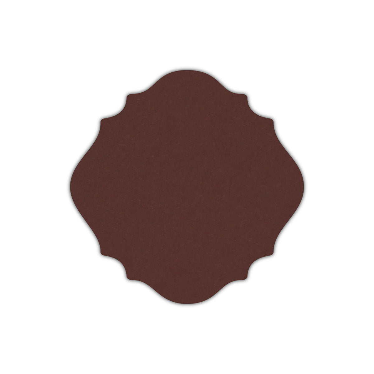 CMYK Print on Port Wine Cardstock | Shape S13 | 4" x 4"